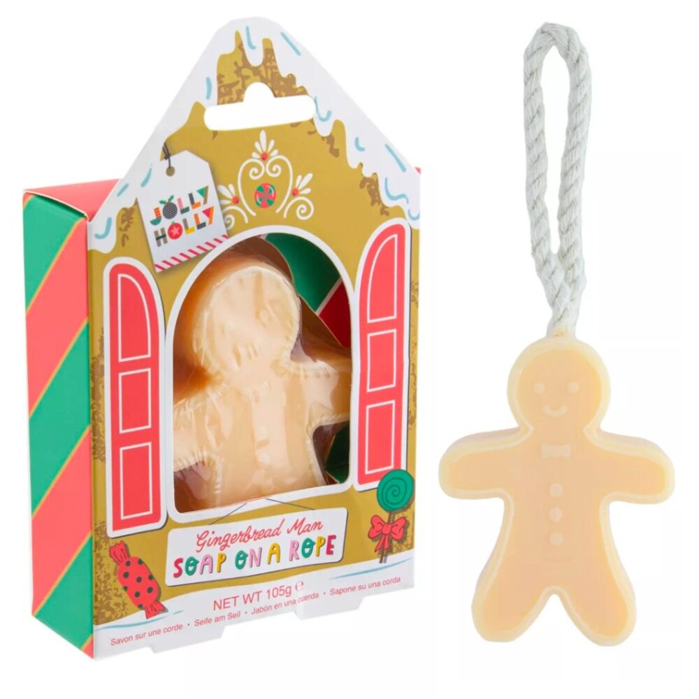 NWT Gingerbread Man Soap on a Rope
